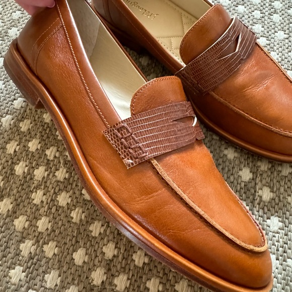 J. McLaughlin Concetta Leather Loafers Toasted Nutmeg/Brown - Picture 2 of 8